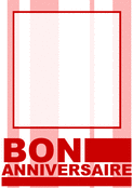 Lignes rouges pour un anniversaire festif